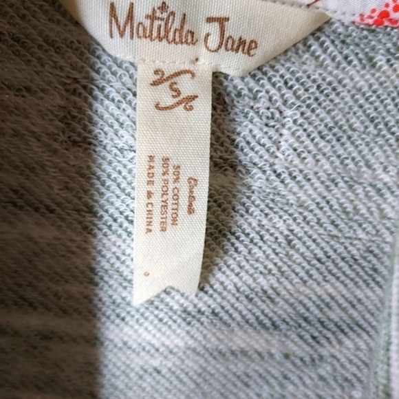 Matilda Jane "Out the Door" Vest small Heather Green stripes - Picture 6 of 10